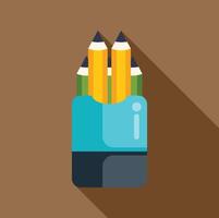Pencil case holding graphite pencils for drawing and sketching vector