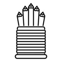 Pencils standing in a cup being organized for work vector