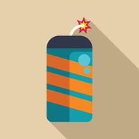 Firecracker burning with a short fuse about to explode vector