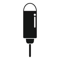 Hand immersion blender icon, simple black style vector