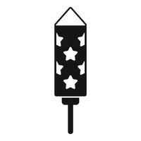 Firework rocket with stars displaying for celebration vector