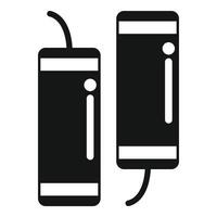 Firecracker exploding making loud noise icon glyph style vector