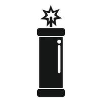 Dynamite with burning wick explosives concept icon vector