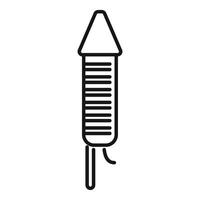 Firework rocket pointing up celebrating holiday event vector