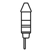 Simple firework rocket taking off to the sky vector