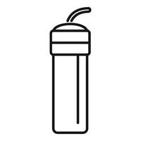 Reusable water bottle with straw for eco friendly hydration vector