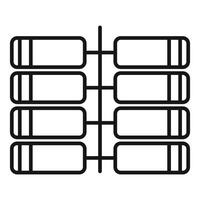 Server room data storage icon showing cloud computing system vector