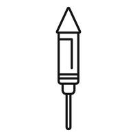 Firework rocket exploding with firecracker sparkles vector