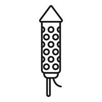 Firework rocket exploding with stars and sparks icon vector