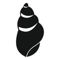 Black spiral seashell creating elegant shape vector