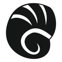 Simple vector illustration of a seashell with ridges