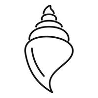 Seashell icon representing summer beach vacation and ocean vector