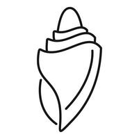 Seashell spiral icon showing mollusc shellfish vector
