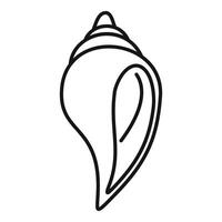 Seashell icon showing marine mollusc with spiral shell vector