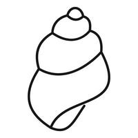 Spiral seashell creating wavy line art design vector