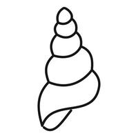 Seashell line art drawing representing marine life vector