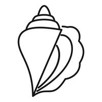 Seashell marine gastropod mollusk icon showing spiral shell vector