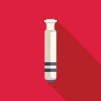 White pool cue stick lying on a red pool table vector