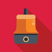 Big ship bell is ringing on red background with long shadow vector