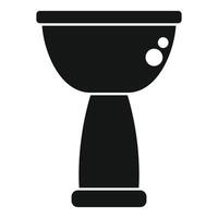 African djembe drum standing up playing music simple icon vector