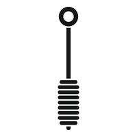 Long handle honey dipper drizzling tool icon vector