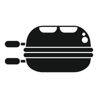 Bathyscaphe exploring the depths of the ocean with powerful lights vector
