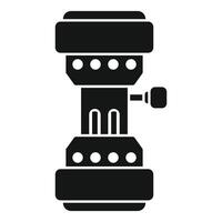 Machine processing equipment manufacturing icon, simple style vector