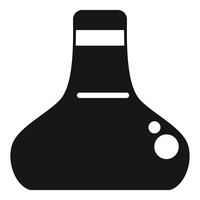 Chemical flask icon showing lab experiment for science vector