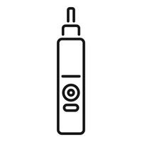 Electronic cigarette device for producing inhaled vapor with nicotine icon vector