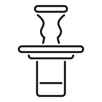 Hookah relaxing smoking device with charcoal disks on top vector