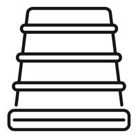Empty supermarket shelf representing product shortage icon vector