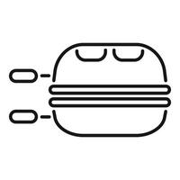 Wireless earbuds connecting to case icon outline style vector