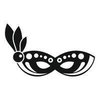 Elegant venetian carnival mask with feathers and beads is representing celebration vector