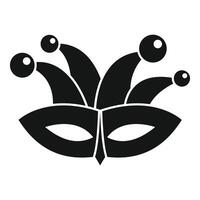 Black and white jester mask with bells showing amusement park fun vector