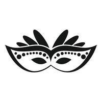 Venetian carnival mask with feathers is representing masquerade party vector