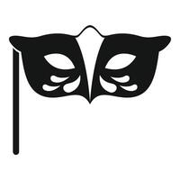 Venetian carnival mask with stick is waiting for the party to start vector
