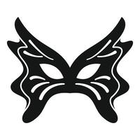 Black carnival mask with wings representing freedom and celebration vector