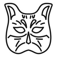 Cat mask with sharp ears for masquerade ball celebrating carnival vector