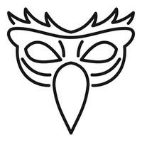 Venetian carnival mask with bird beak shape is representing celebration vector
