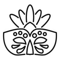 Carnival mask with feathers representing festive celebration vector