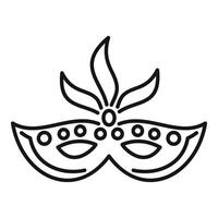 Carnival mask with feathers and jewels is representing venetian carnival party vector