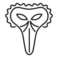 Venetian carnival mask with long nose showing traditional design vector