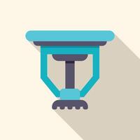 Modern sprinkler system watering grass flat icon design vector