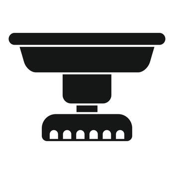 Seed drill machine for sowing spreading seeds in soil icon simple style vector