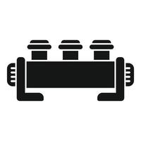 Car engine cylinders showing combustion power concept vector