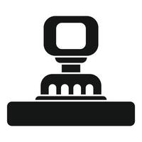 Square automatic stamp making impression on paper icon vector