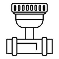 Water filter cartridge installing on pipe line icon vector outline