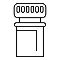 Electronic counter showing increasing numbers icon outline style vector