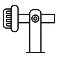 Automatic parking system gate closing access point icon vector