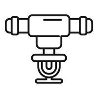 Fire sprinkler system protecting building from fire hazard vector